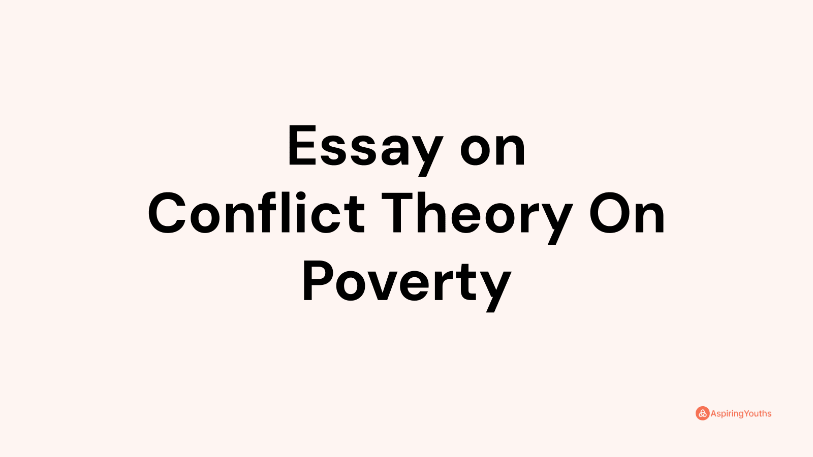 simple essay about conflict theory