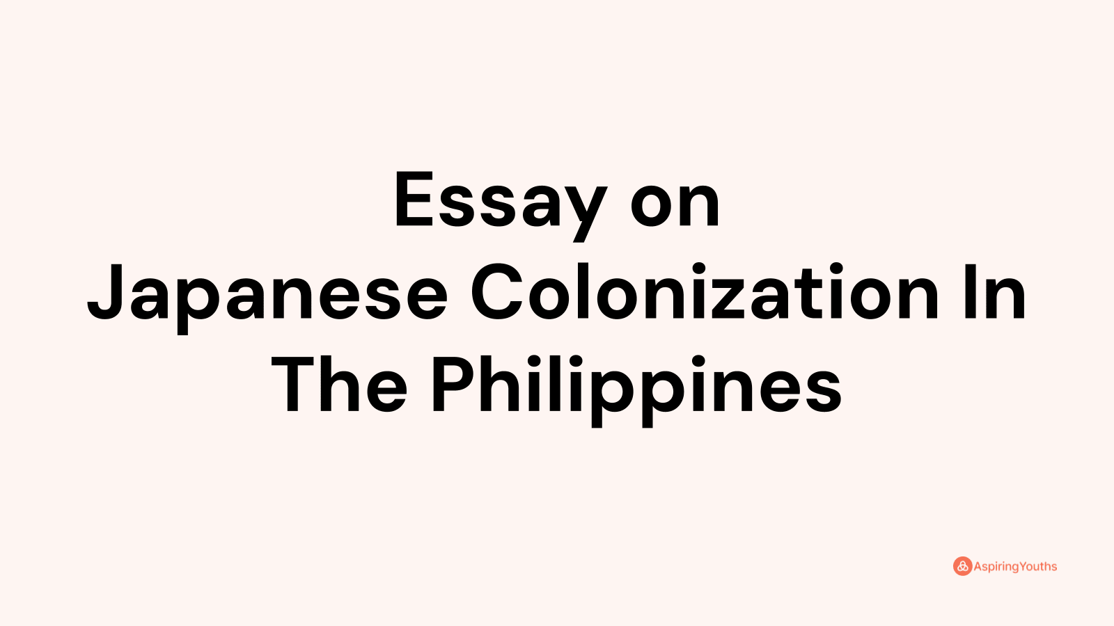 essay about japanese colonization in the philippines