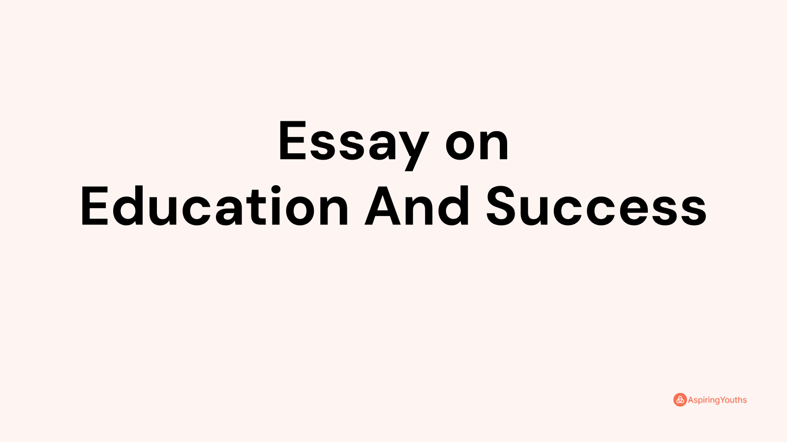 essay on education and career