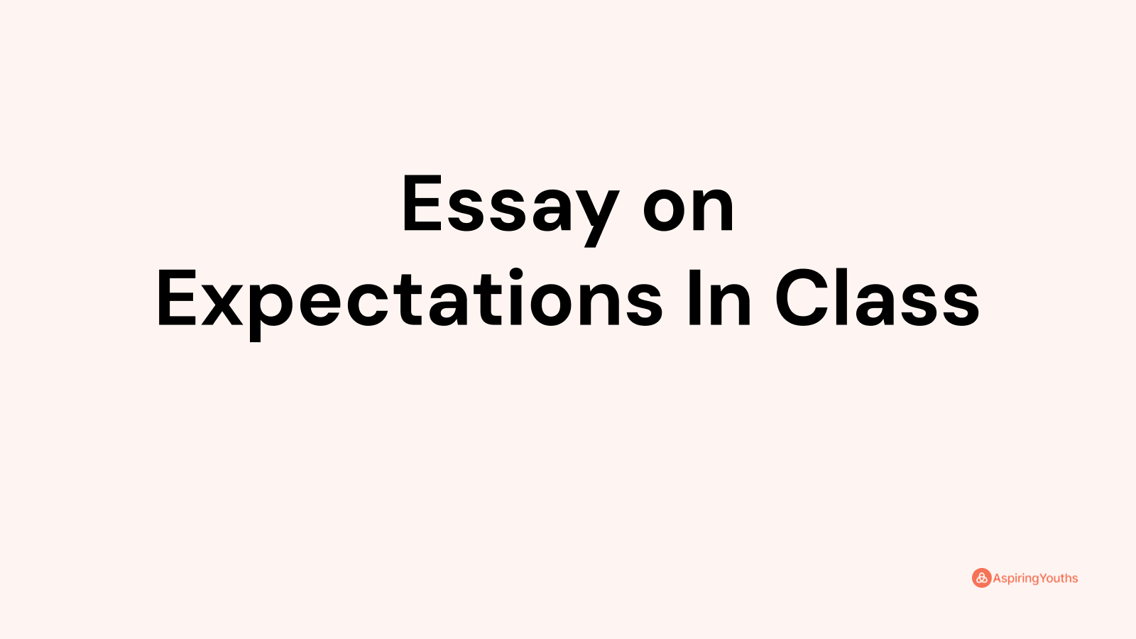 essay-on-expectations-in-class