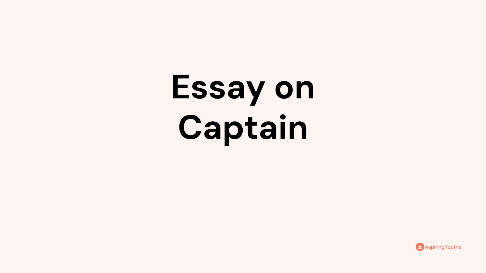 essay-on-captain