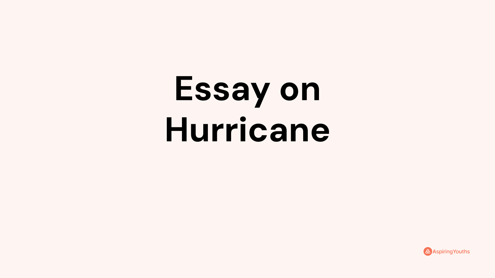 what is a hurricane essay