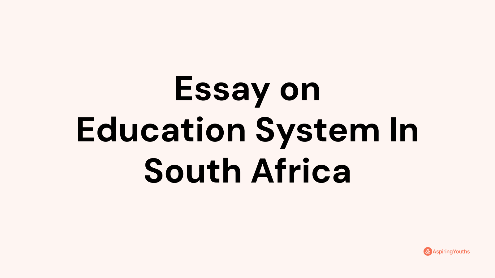 education system in south africa essay