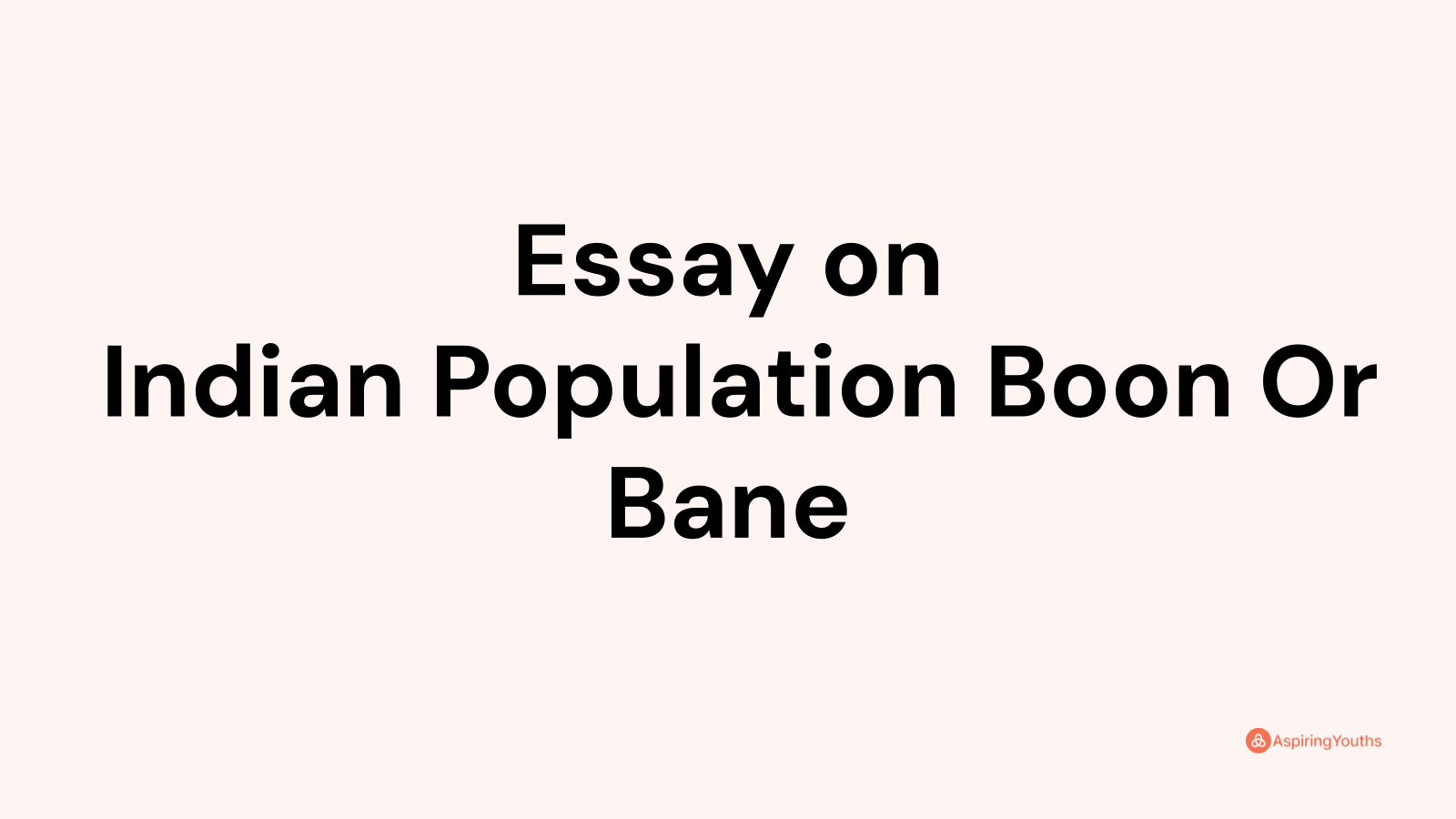 essay on population boon