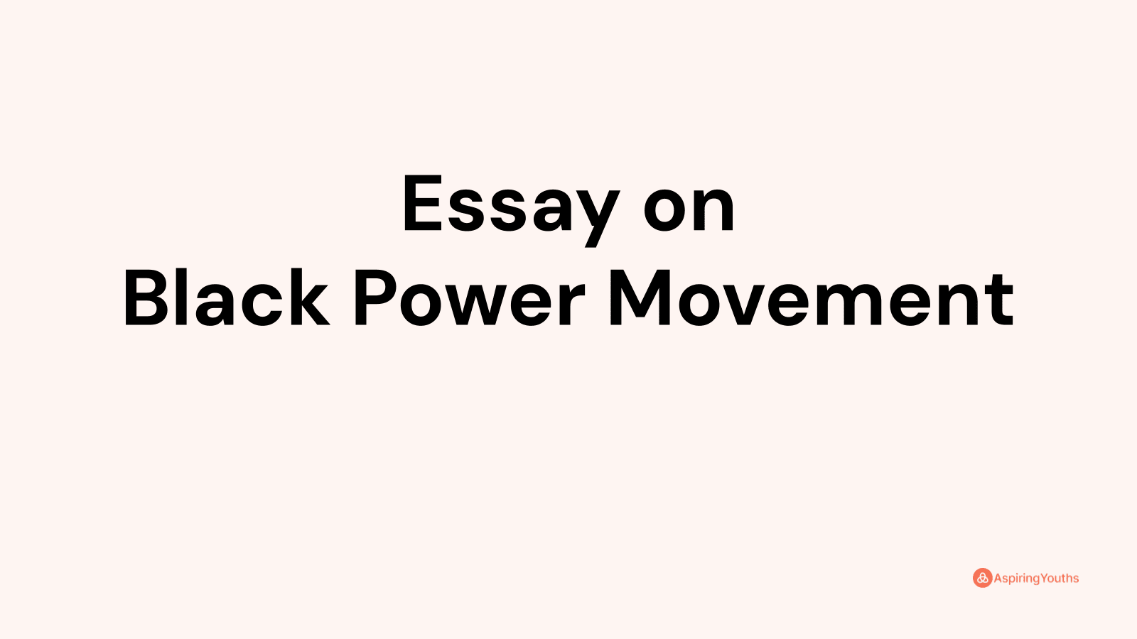 essay questions on black power