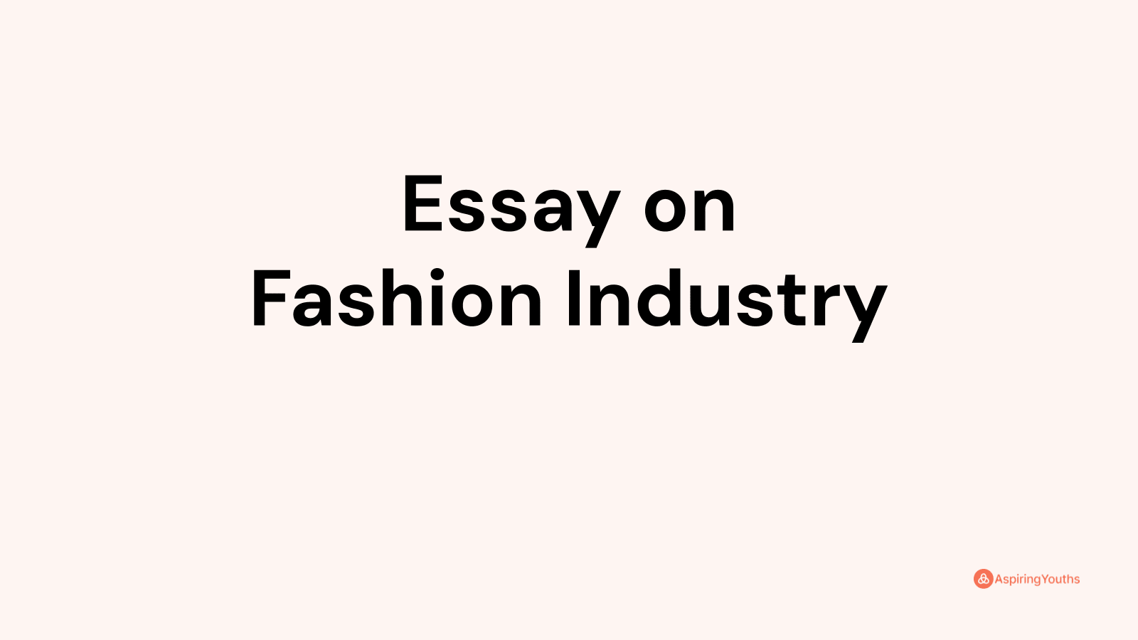 essay about fashion business