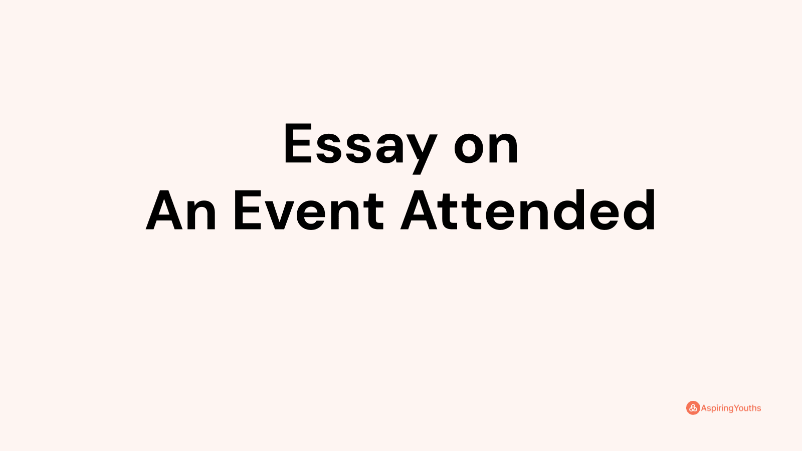 essay about an happy event