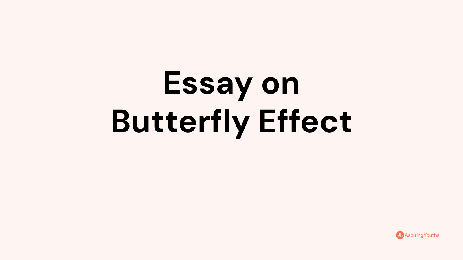 essay on butterfly effect