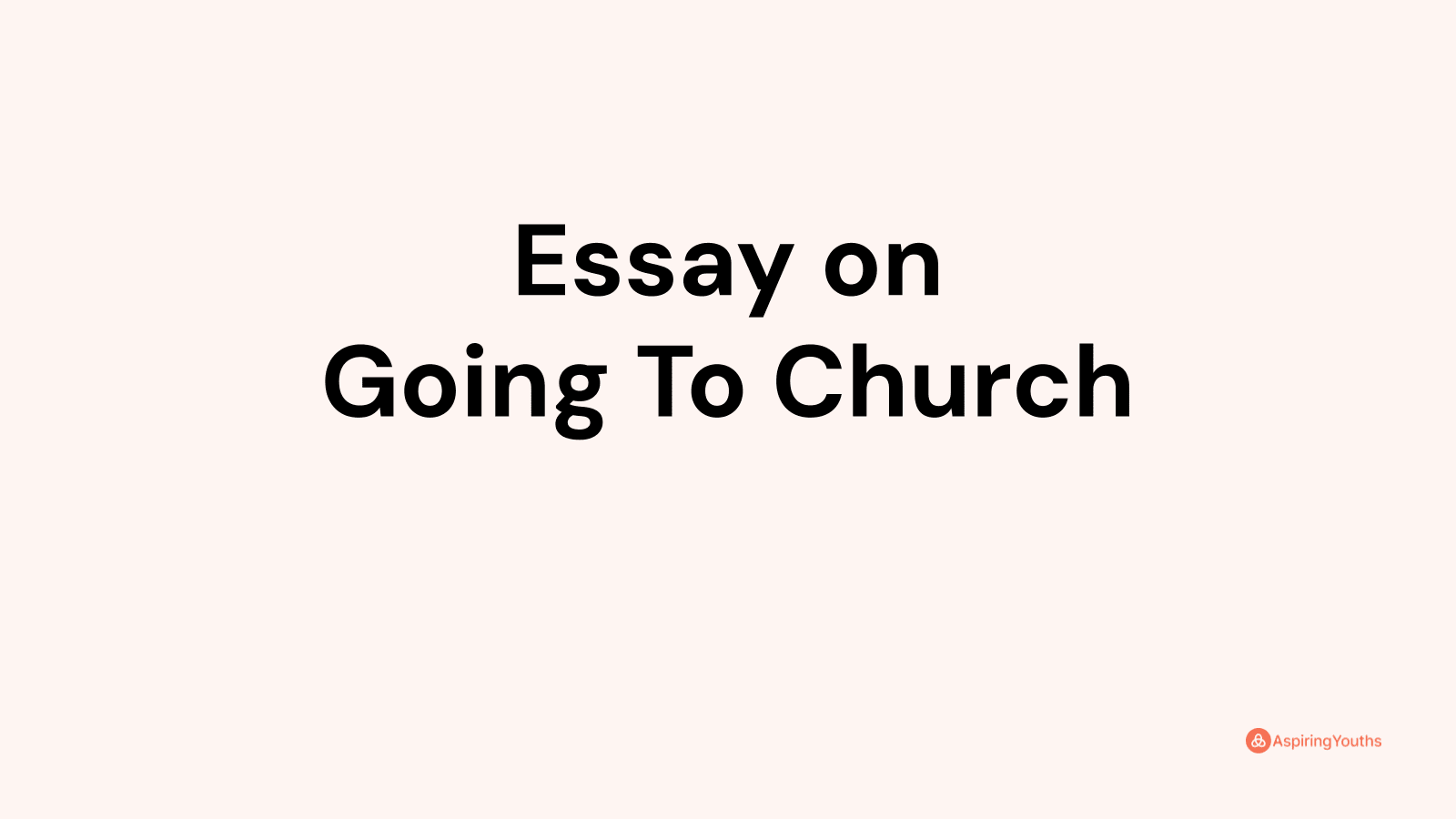 essay about going to church