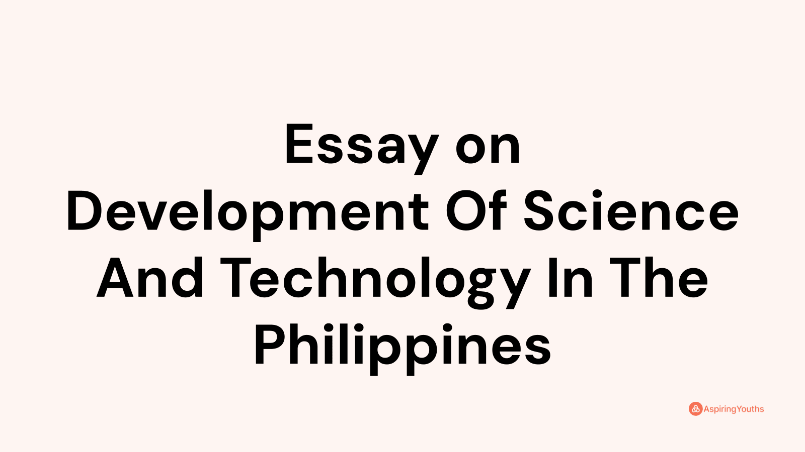 essay about technological innovation in the philippines