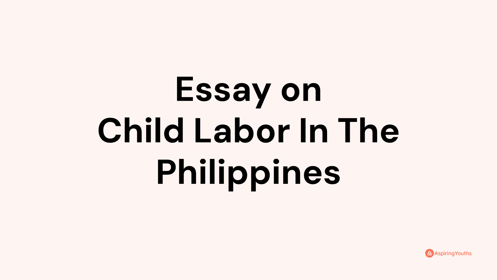 child labor essay philippines