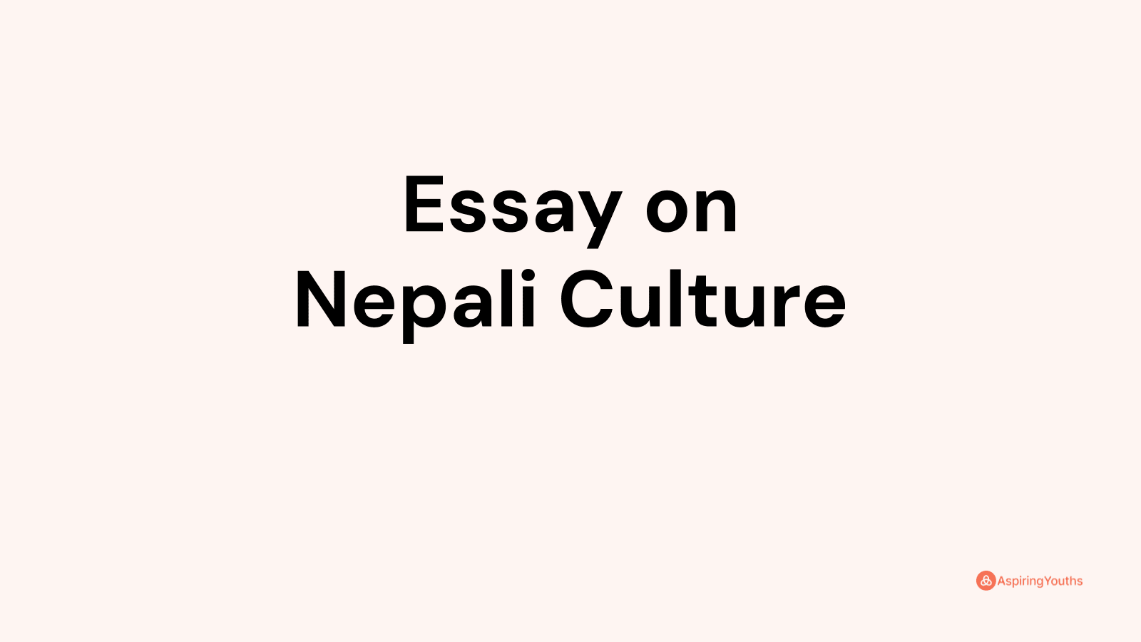 essay on nepali culture
