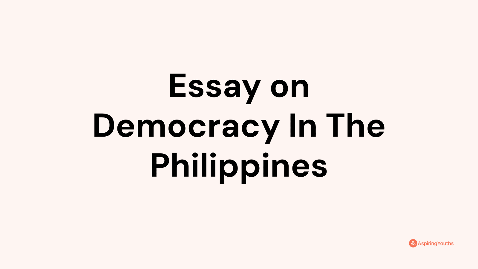 democracy essay in the philippines