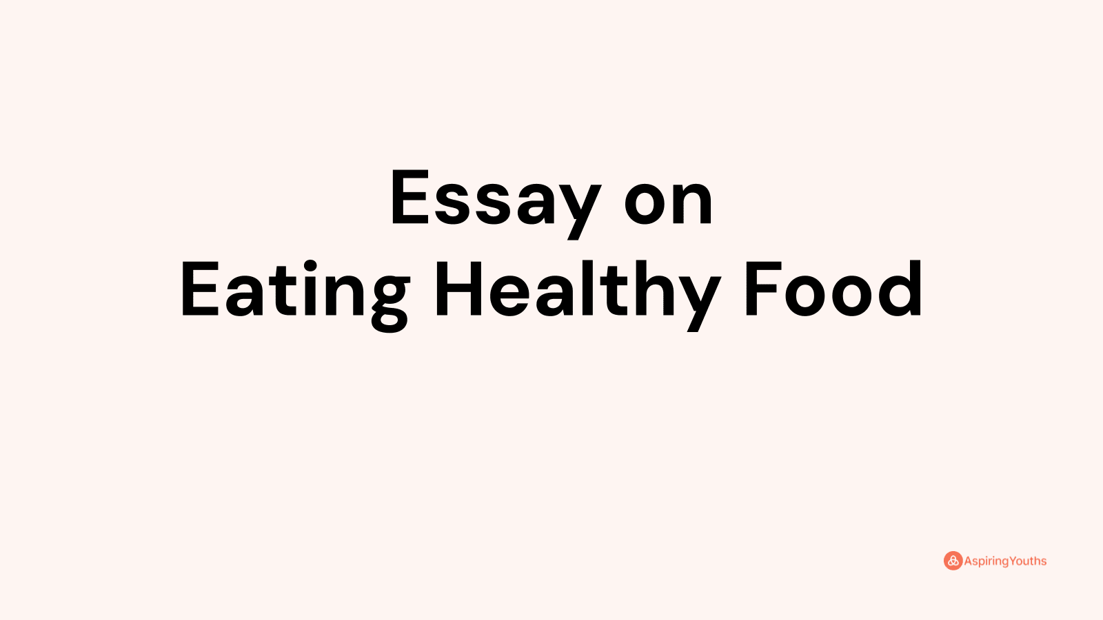 thesis statement on eating healthy