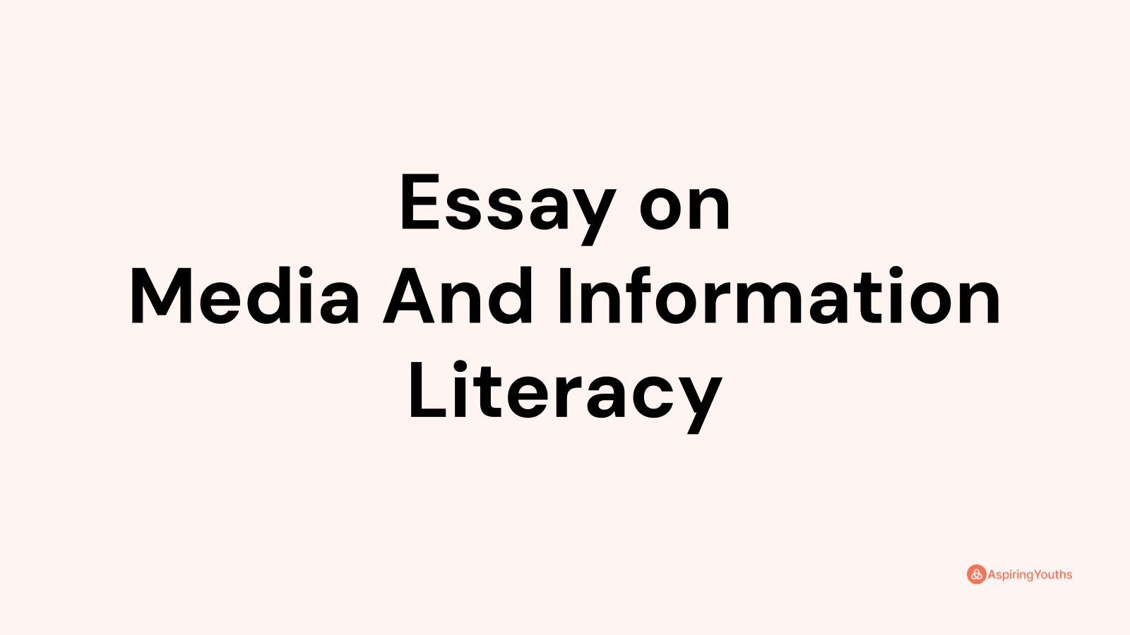 essay about media information literacy