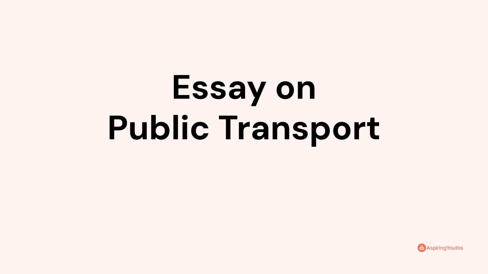 thesis statement public transportation