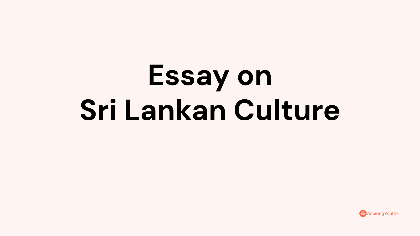 essay on sri lankan culture