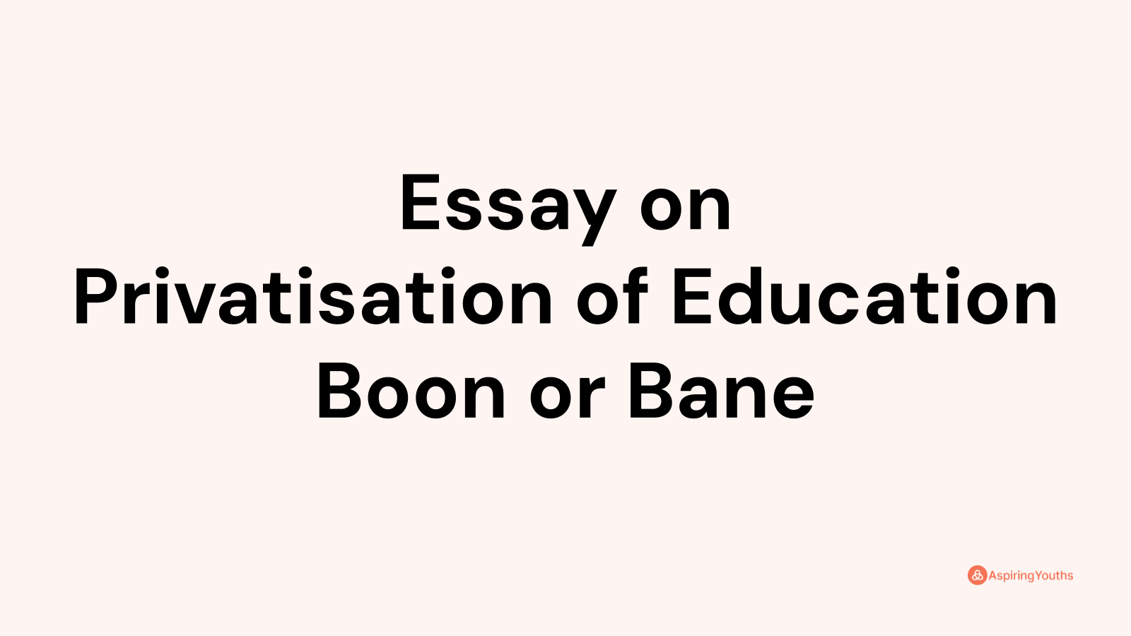 discursive essay on privatisation of education
